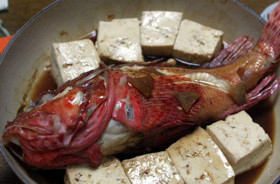 料理後の赤い魚