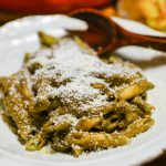 手作りバジルソースのパスタ