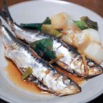 いわしと長ねぎの煮付け（失敗）