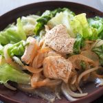 胸肉とレタスのマヨ炒め202305