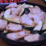 鶏胸肉とズッキーニ照り甘酢炒め