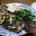カレイとレンコンと青菜と豆腐の煮物　サヨリの刺身 海藻の粕汁