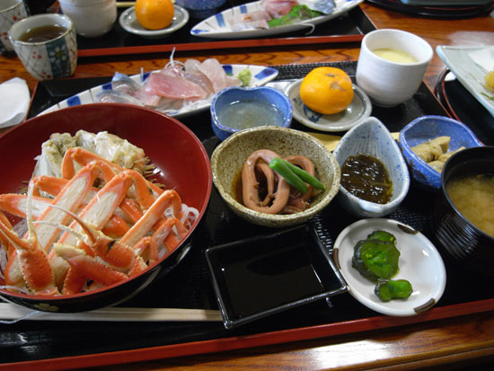 マツバガニの定食